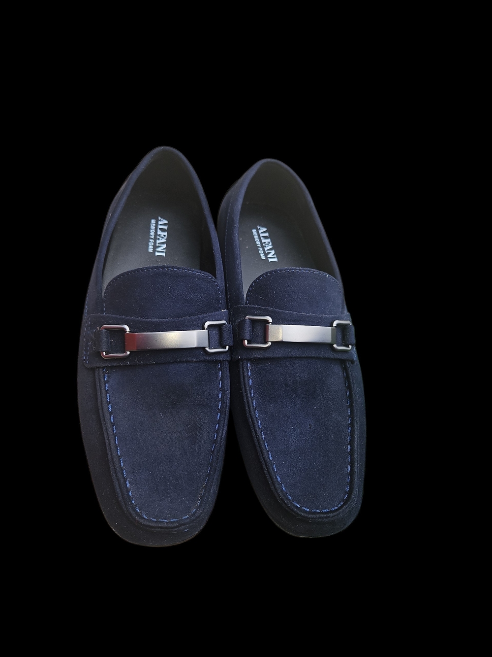 Alfani Men's Dark Blue Suede Bit Loafers